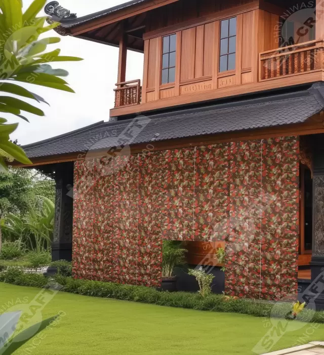 Patta Print Bamboo Chick Blind – Stylish & Durable Window Covering