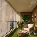 Square Print Bamboo Chick Blind – Stylish & Durable Window Covering